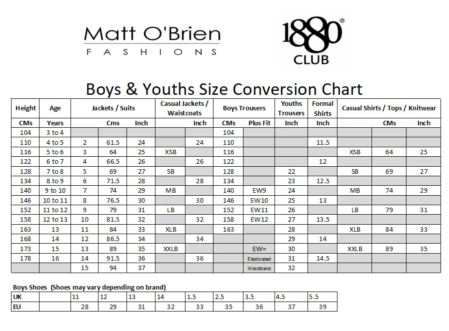 1880 Club Boys Junior Suit Trousers - Greg 75120