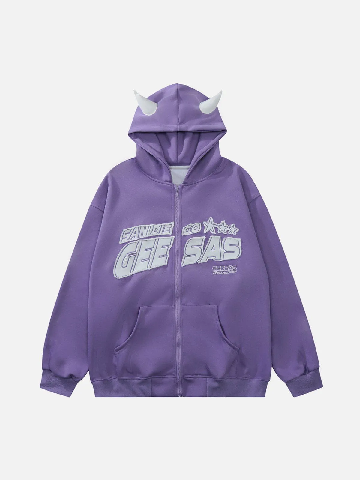 AlanBalen® - Demon Horn Zip Up Hoodie