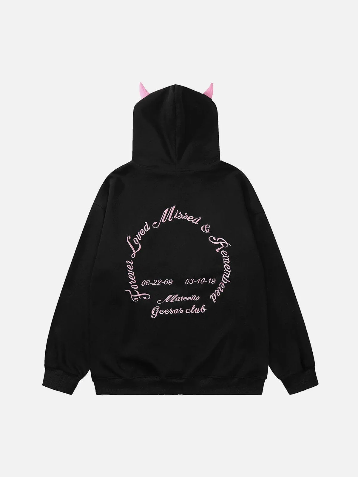AlanBalen® - Demon Horn Zip Up Hoodie
