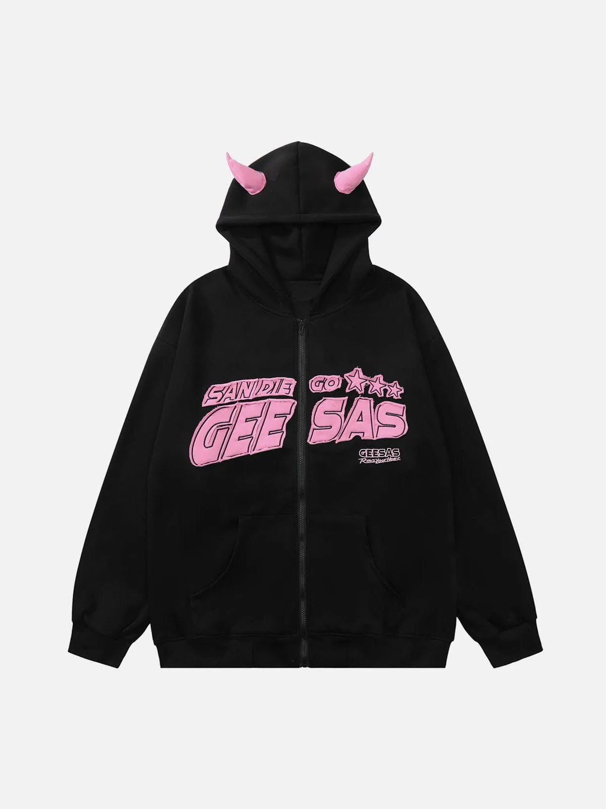 AlanBalen® - Demon Horn Zip Up Hoodie