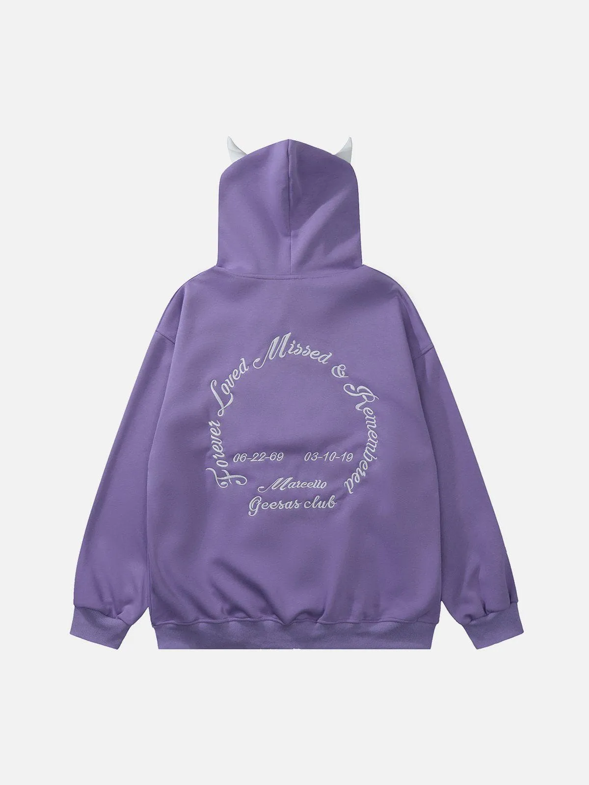 AlanBalen® - Demon Horn Zip Up Hoodie