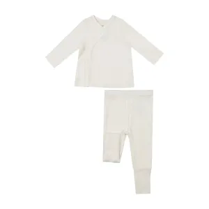 ANGEL DEAR SUGAR SWIZZLE RIB TMH SET WITH ROLL OVER CUFF PANT