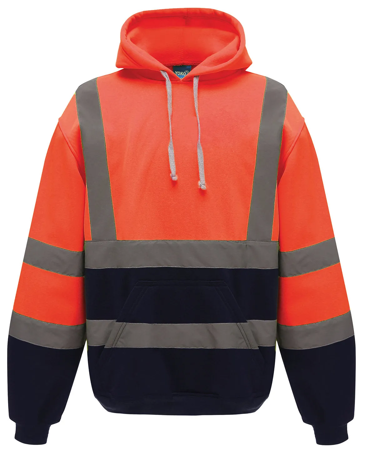 Black - Hi-vis pull-over hoodie (HVK05)