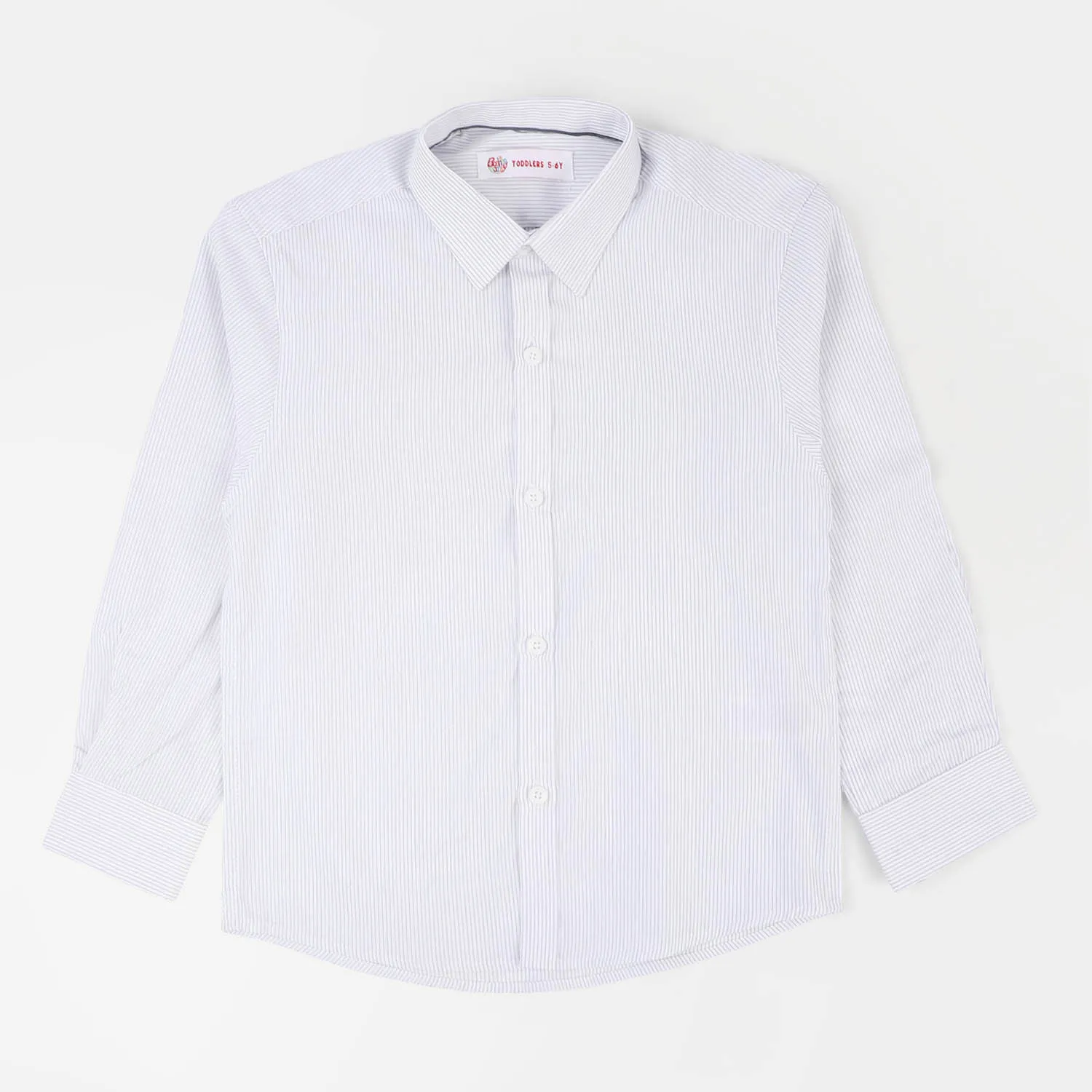 Boys Cotton Formal Shirt - Light Gray