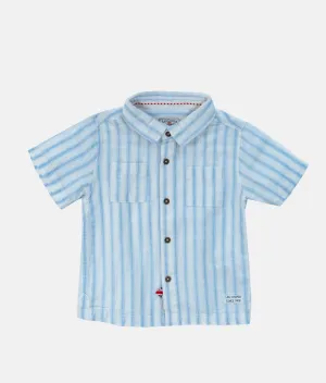 Boys Formal Lee Cooper Shirt - Blue Stripes