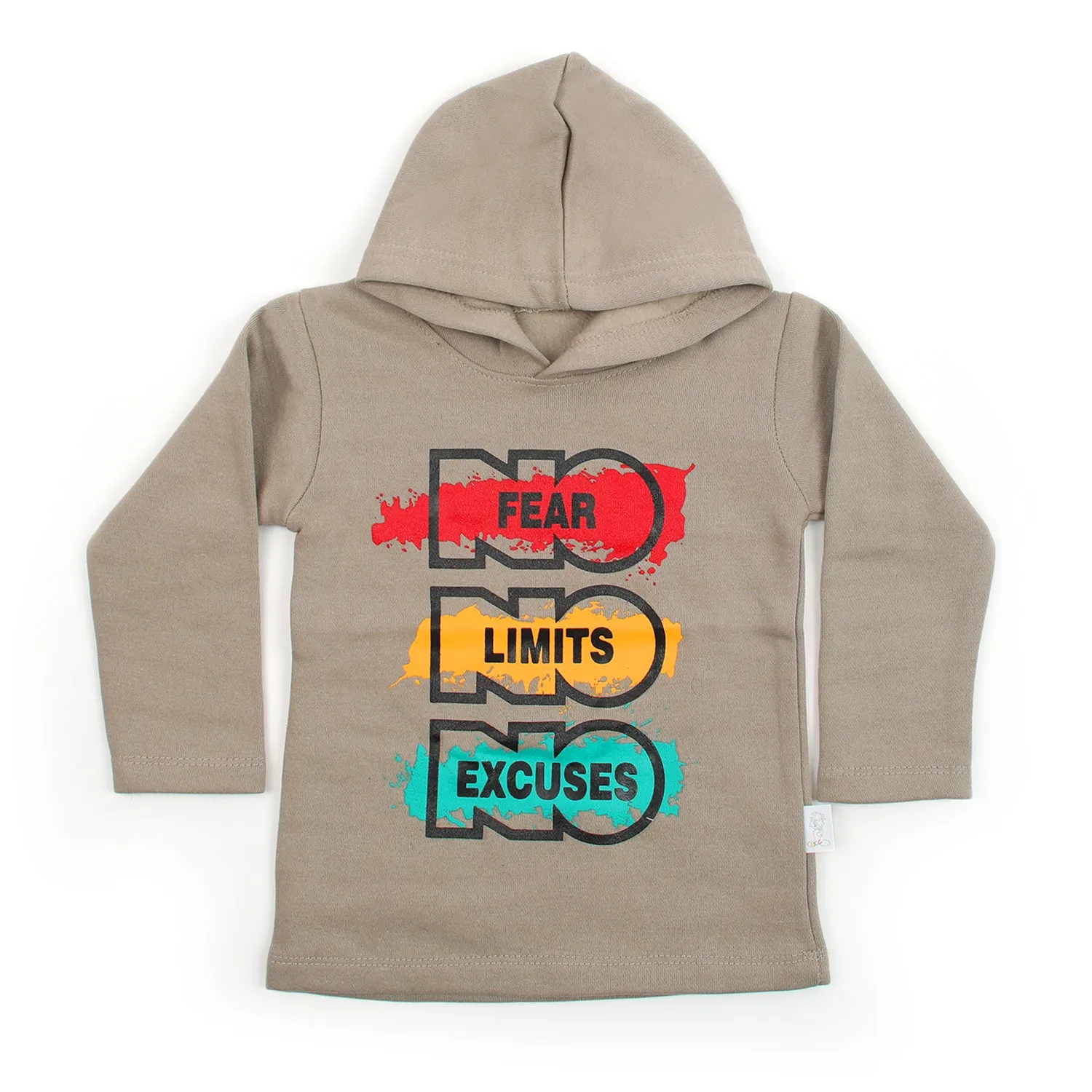 Boys Full Sleeves Hoodie - Beige