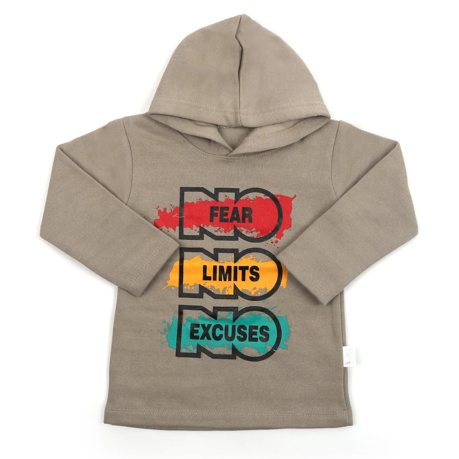 Boys Full Sleeves Hoodie - Beige