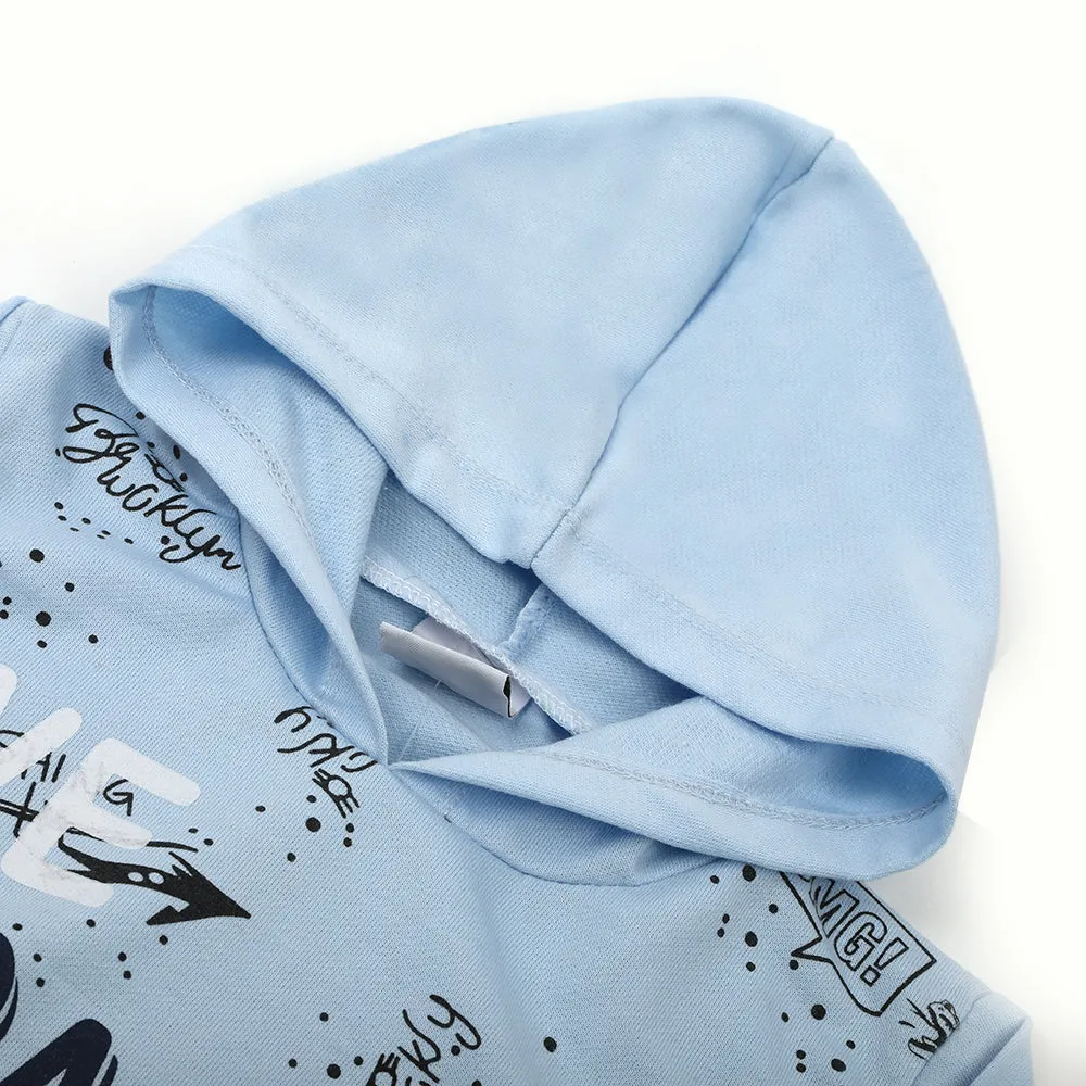 Boys Full Sleeves Hoodie - Sky Blue