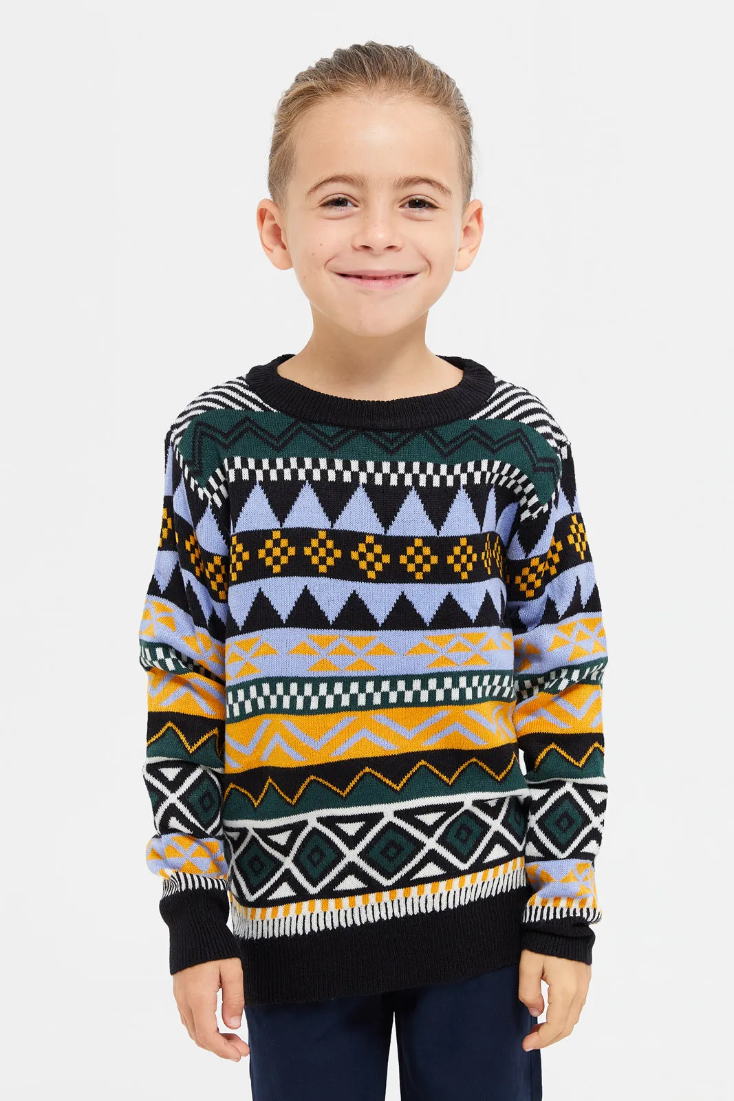 Boys Multicolour Printed Pull Over