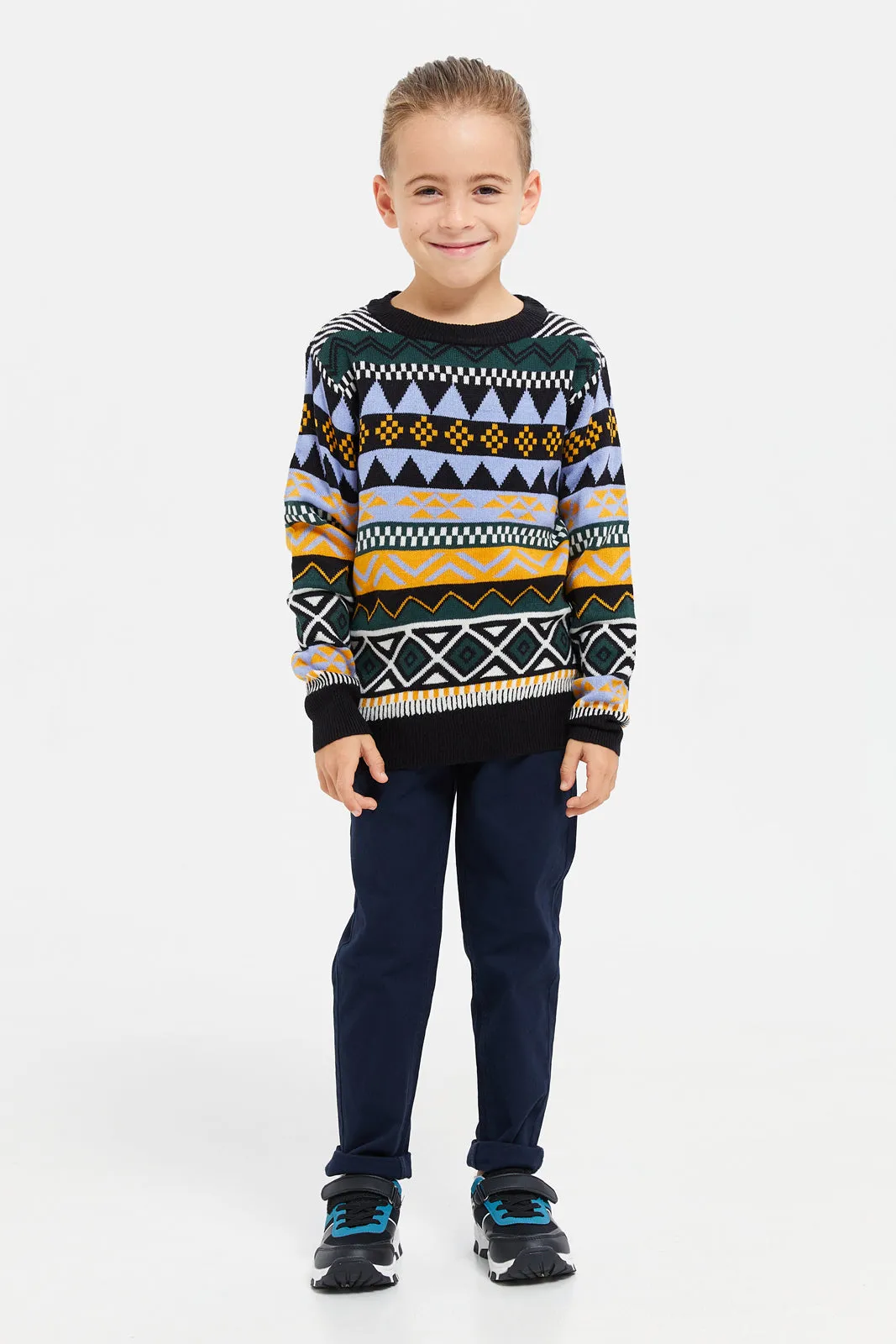 Boys Multicolour Printed Pull Over