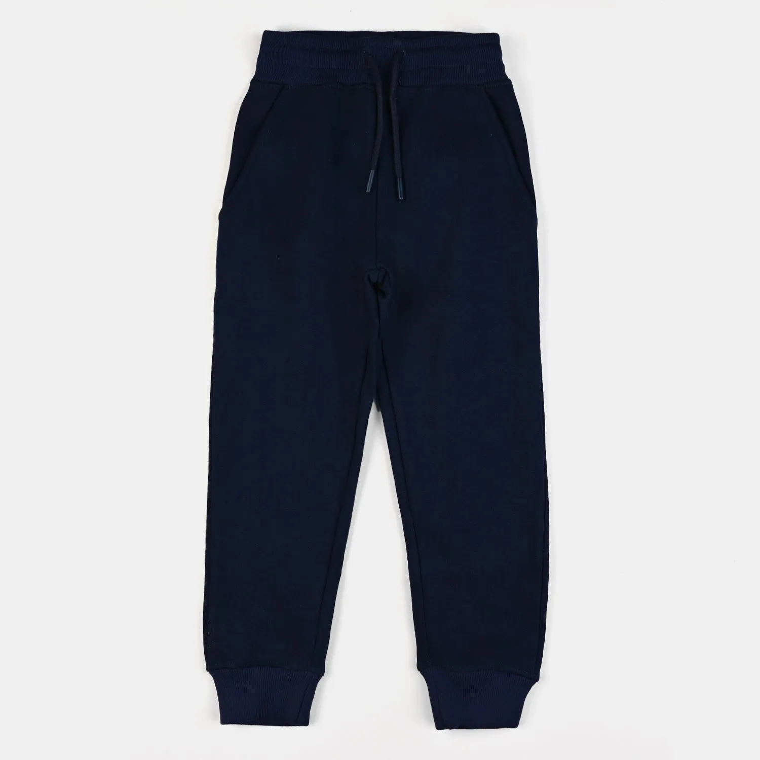 Boys Terry and Fleece Pajama Basic -NAVY