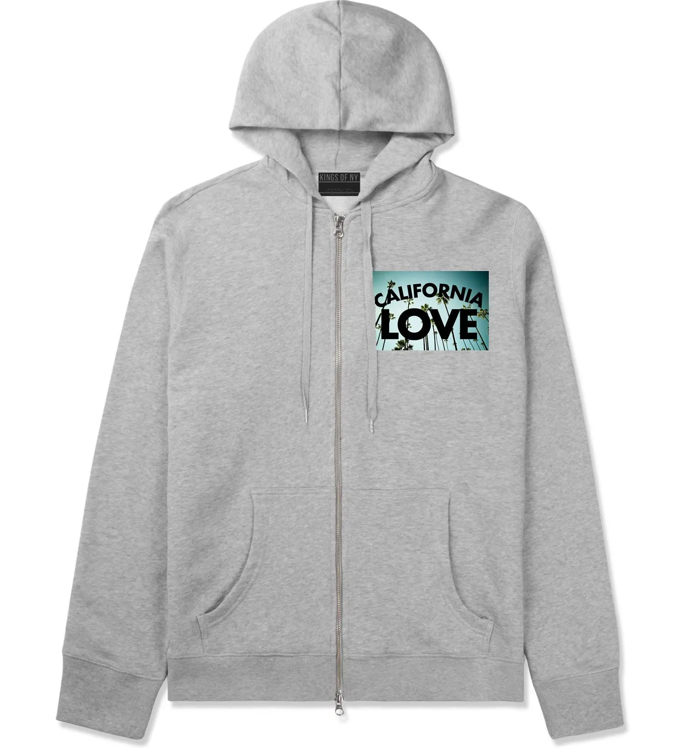 California Love Cali Palm Trees Zip Up Hoodie