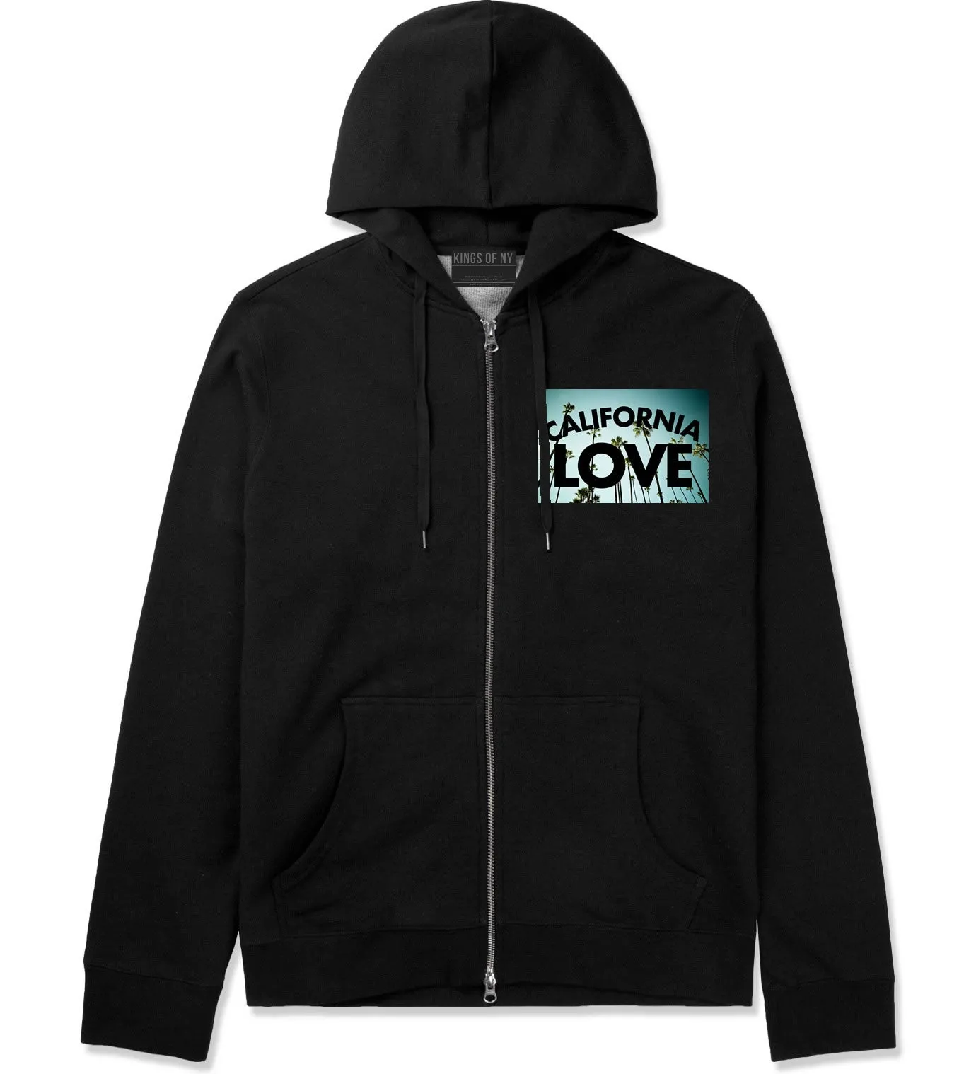 California Love Cali Palm Trees Zip Up Hoodie