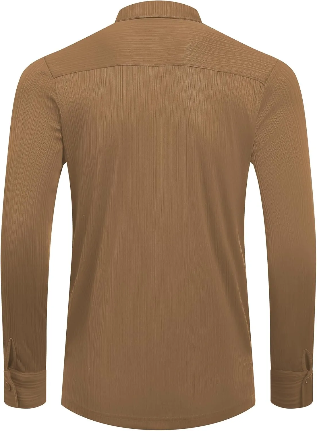 COOFANDY Athletic Fit Dress Shirts for Men Ribbed Knit Textured Button Down Shirts