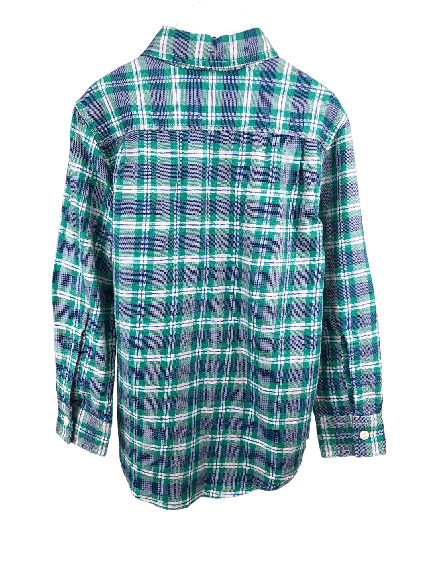 Crewcuts, Boys' Plaid Cotton Shirt, Green/Multi, Size 6-7