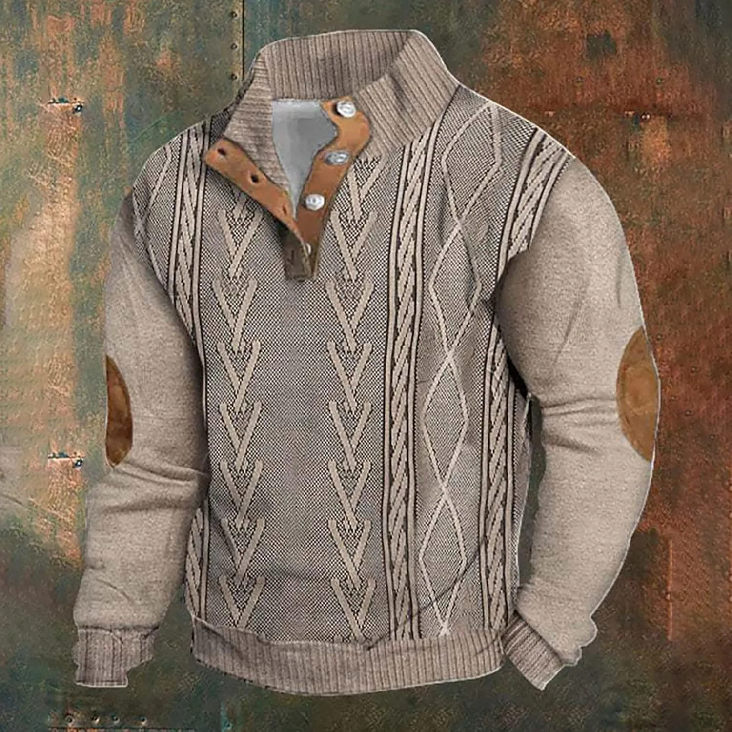 Hoodies For Men And Autumn Casual Long Sleeve Button Solid Color Long Sleeve T Shirt Top Gray Hoodie Custom Hoodie