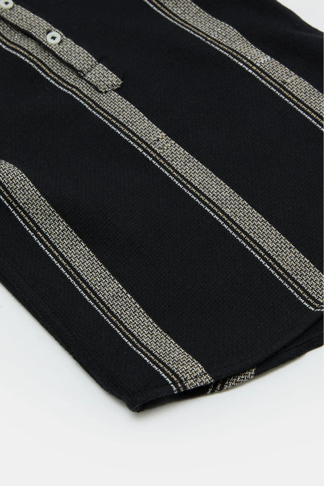 Infant Boys Black Striped Shirt