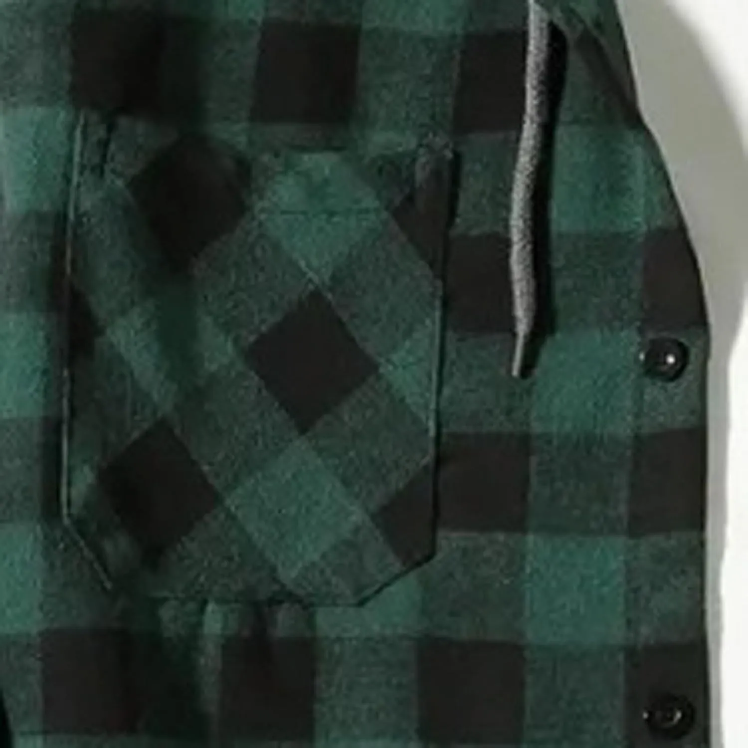 Men's Plaid Hooded Shirts Casual Long Sleeve Lightweight Shirt Button Down Flannel Plaid Jckets with Pocket
