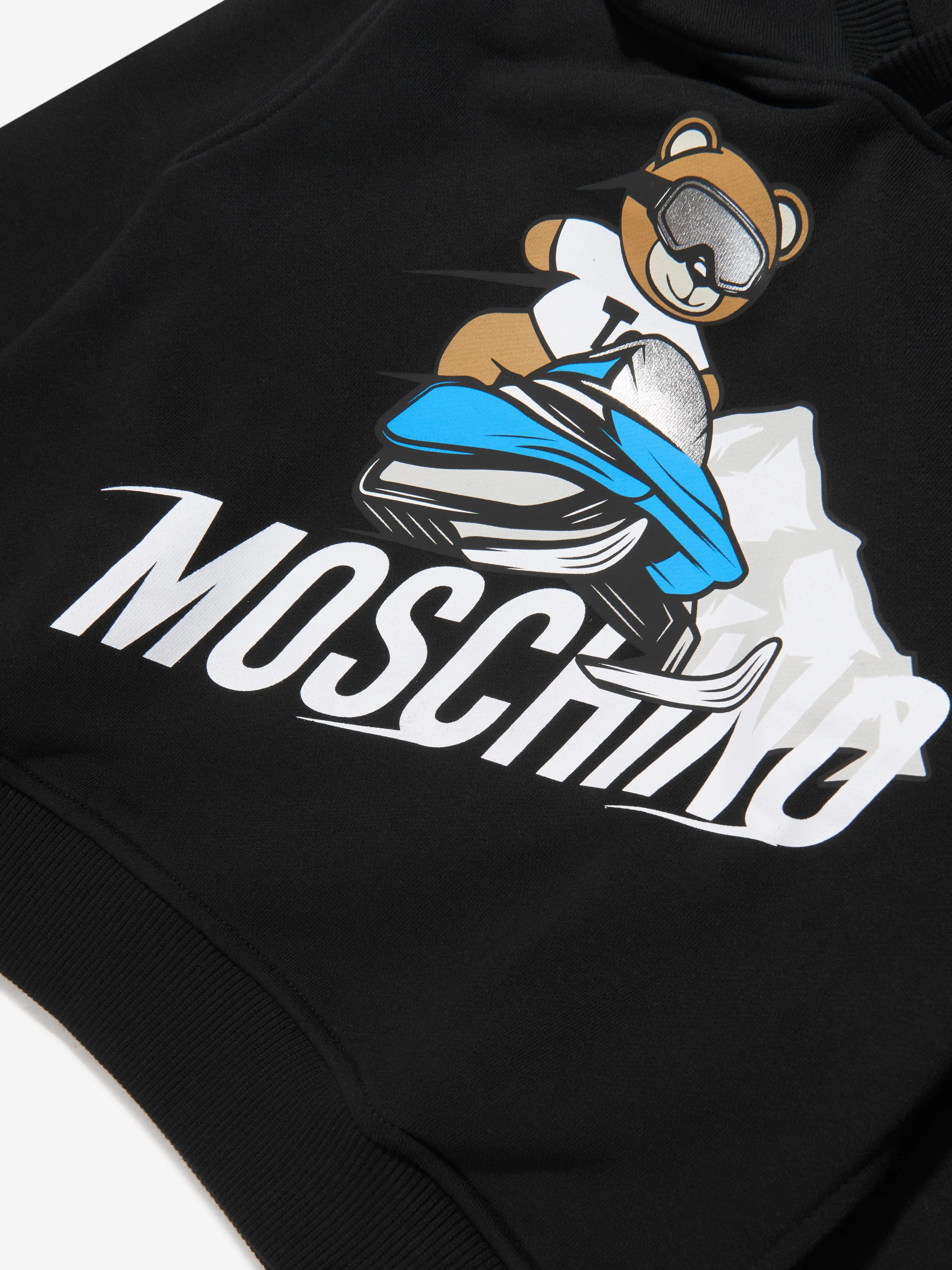 Moschino Kids Logo Hoodie in Black