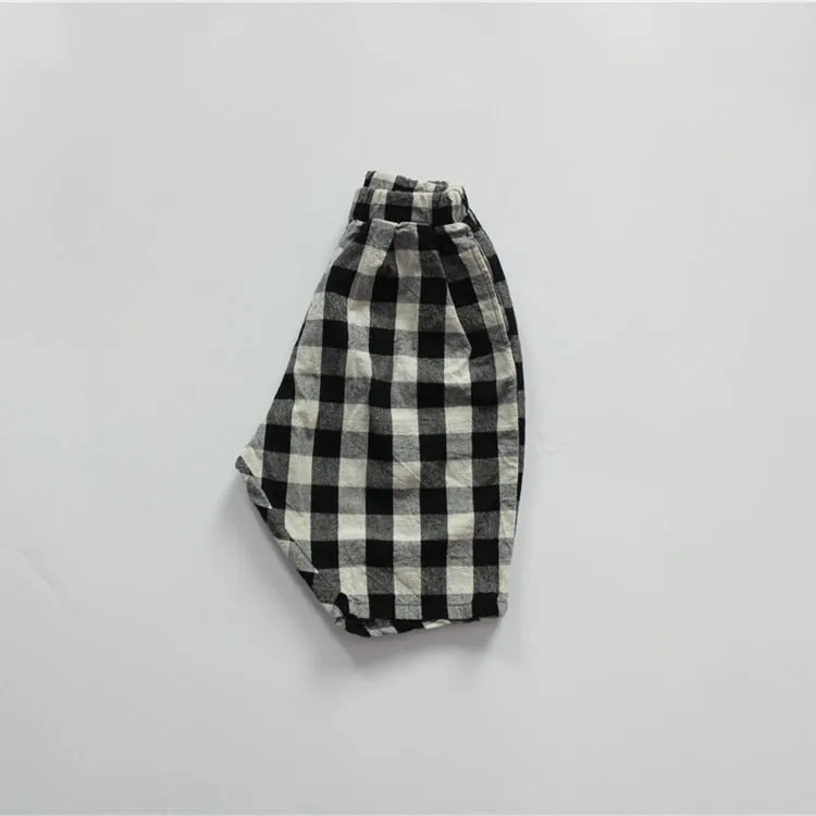 Plaid Calf-Length Pants