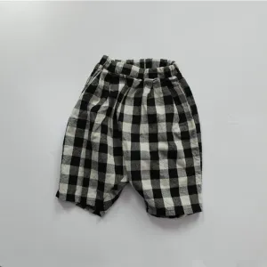 Plaid Calf-Length Pants