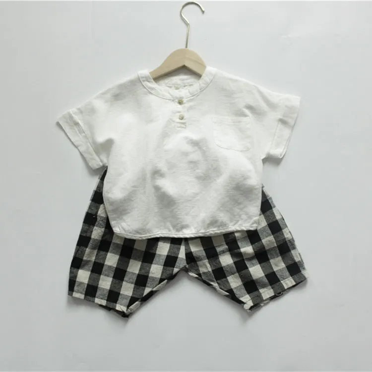 Plaid Calf-Length Pants