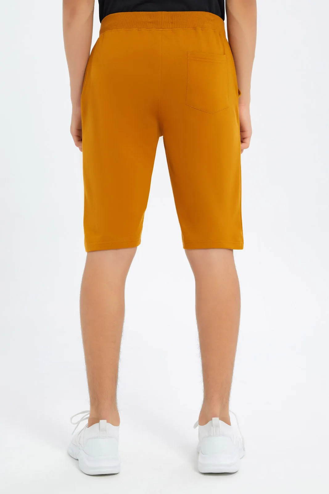Senior Boys Mustard Lounge Wear Active Shorts