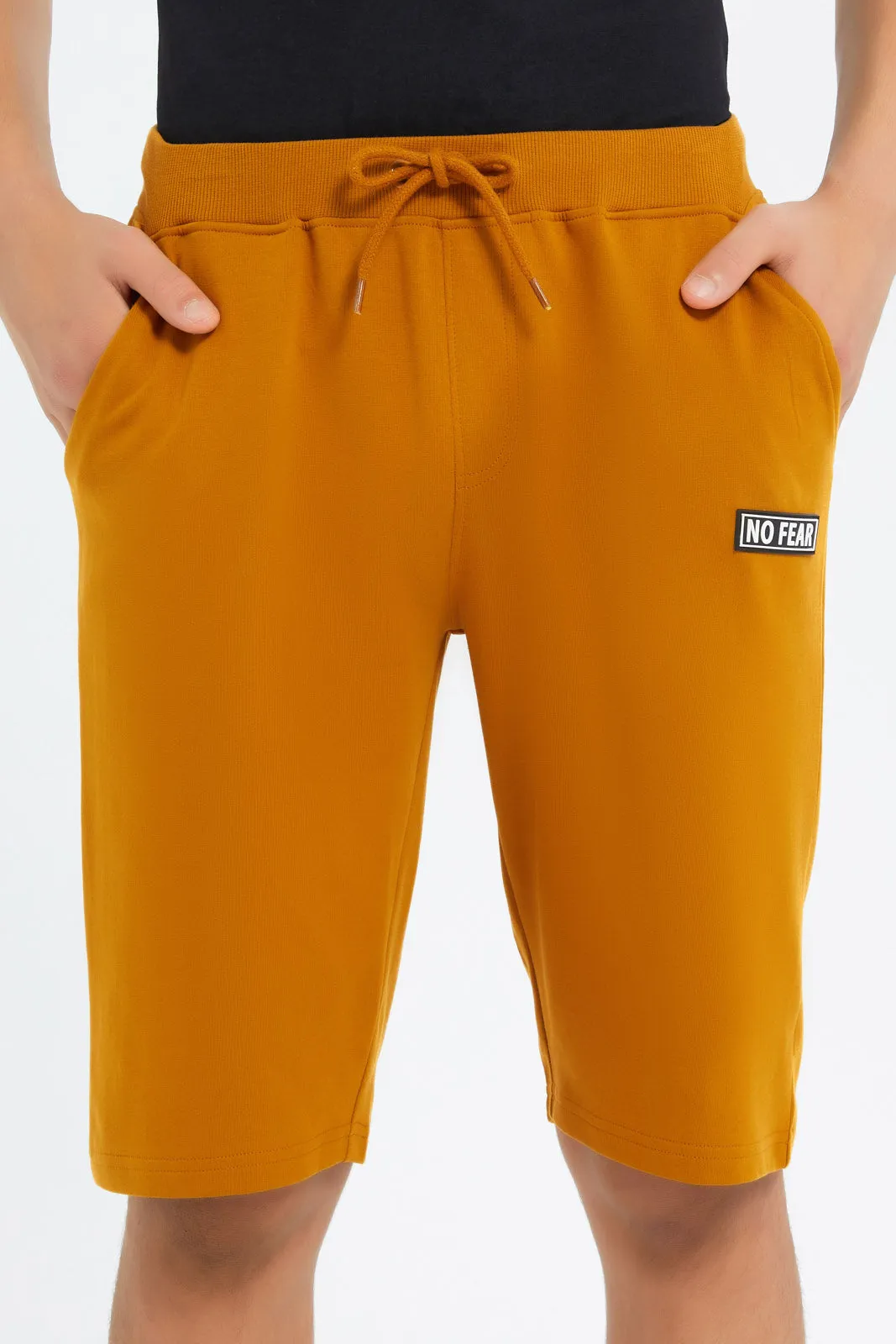 Senior Boys Mustard Lounge Wear Active Shorts