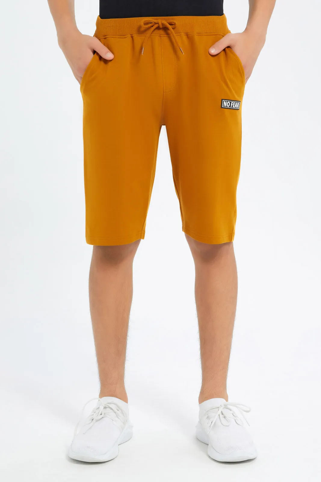 Senior Boys Mustard Lounge Wear Active Shorts