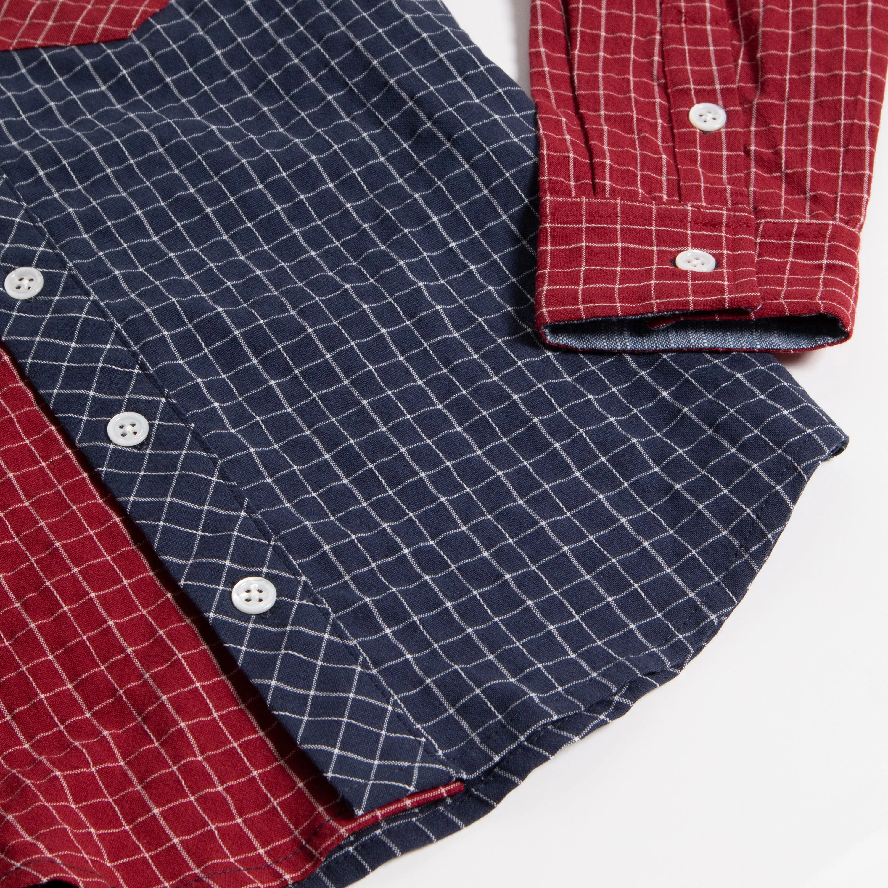 Window Pane Color Block Shirt