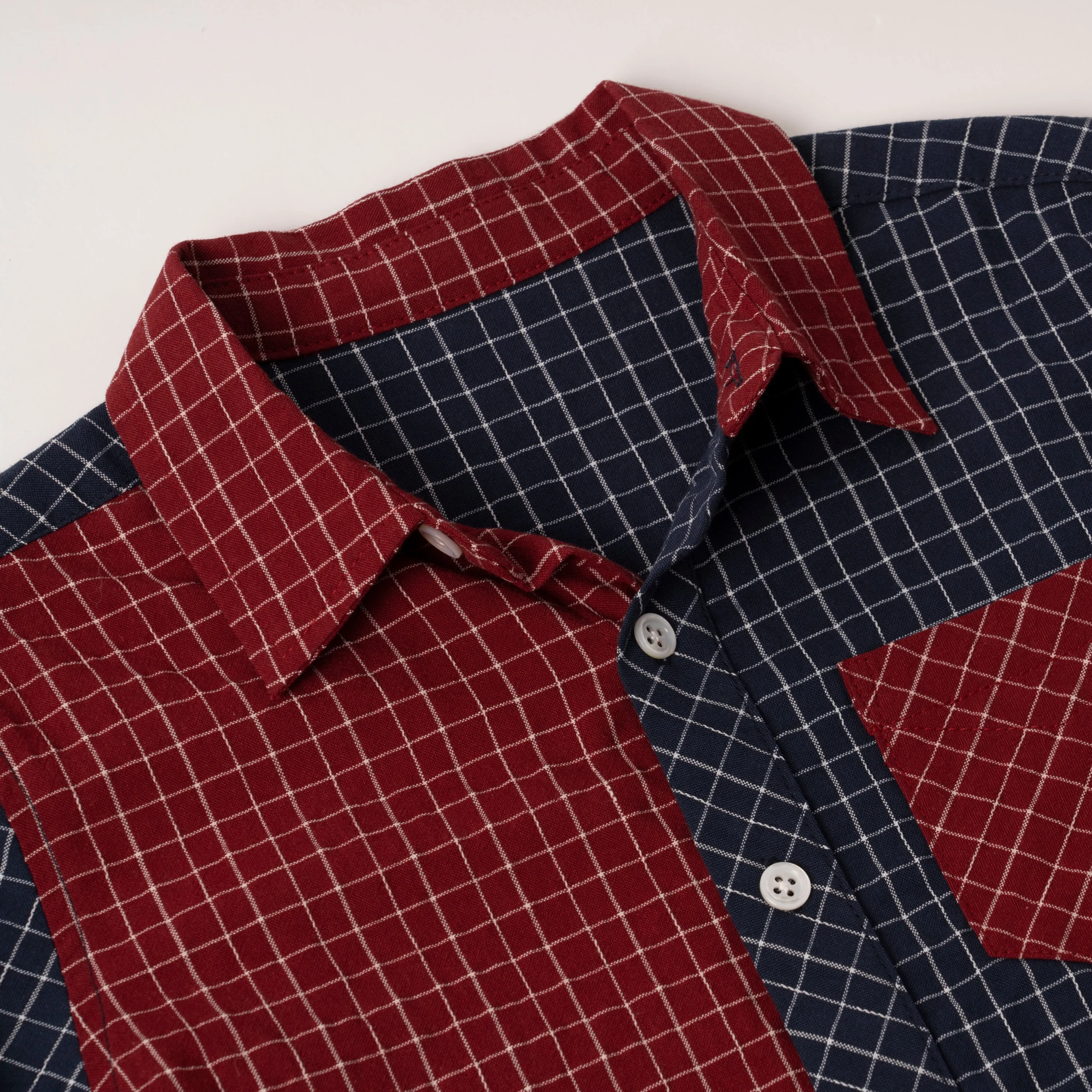 Window Pane Color Block Shirt